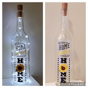 Home sweet home decorative bottle